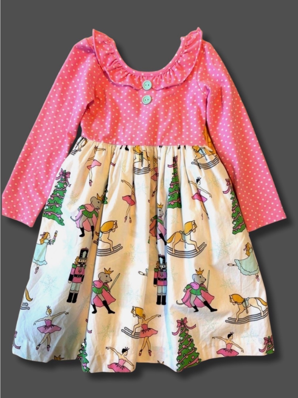Eleanor Rose Nutcracker Ballet Christmas Holiday Dress Pink Girls Size 6/7